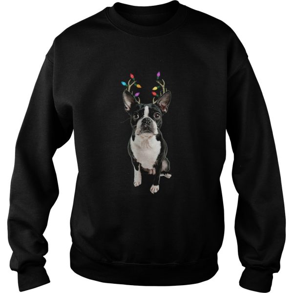 Boston Terrier Reindeer Christmas Dog shirt