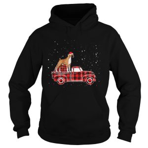 Boxer Buffalo Plaid Truck Xmas Boxer Christmas shirt 1