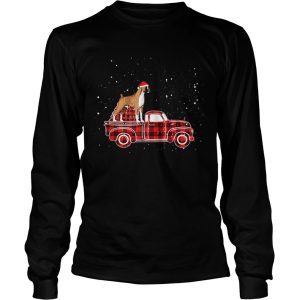 Boxer Buffalo Plaid Truck Xmas Boxer Christmas shirt 2