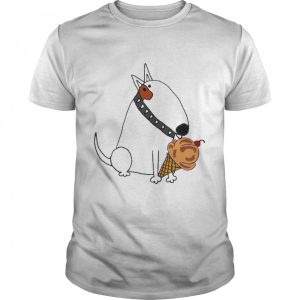 Bull Terrier Dog Eating Ice Cream Shirt 1