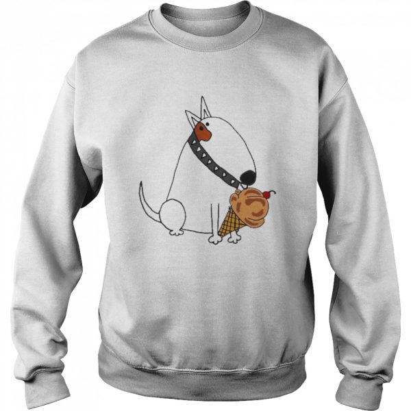 Bull Terrier Dog Eating Ice Cream Shirt