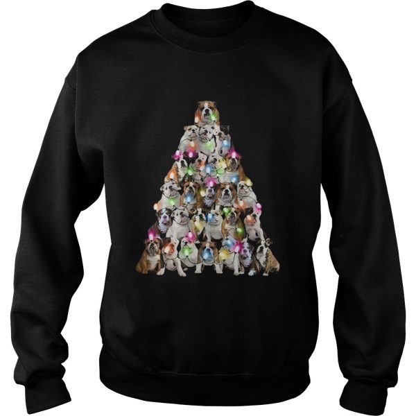 Bulldog Christmas Tree shirt