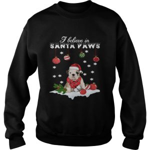 Bulldog I believe in Santa Paws Christmas shirt 3