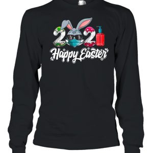 Bunny Face Mask 2021 Eggs And Covid Happy Easter shirt 1