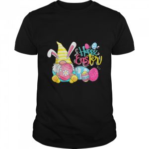 Bunny Gnome Rabbit Eggs Hunting Happy Easter Day Funny T Shirt 1