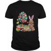 Bunny Labradoodle Dog And Bunny Happy Easter Eggs shirt