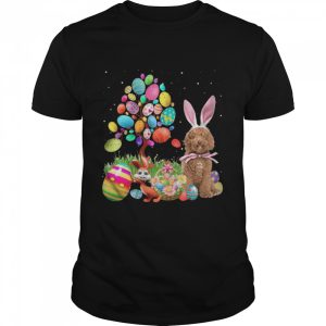 Bunny Labradoodle Dog And Bunny Happy Easter Eggs shirt 1