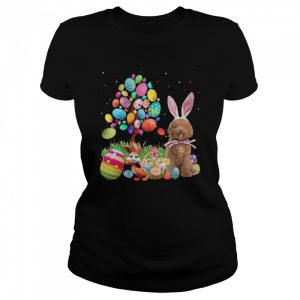 Bunny Labradoodle Dog And Bunny Happy Easter Eggs shirt