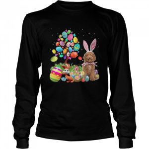 Bunny Labradoodle Dog And Bunny Happy Easter Eggs shirt 3