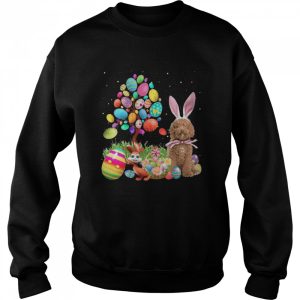 Bunny Labradoodle Dog And Bunny Happy Easter Eggs shirt 4