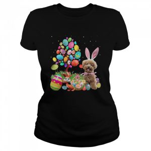 Bunny Poodle Dog And Bunny Happy Easter Eggs shirt 2