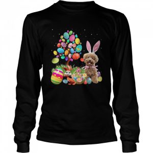 Bunny Poodle Dog And Bunny Happy Easter Eggs shirt 3