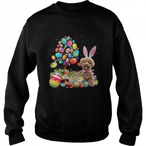 Bunny Poodle Dog And Bunny Happy Easter Eggs shirt 4