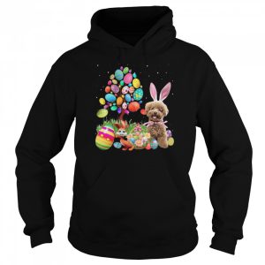 Bunny Poodle Dog And Bunny Happy Easter Eggs shirt 5