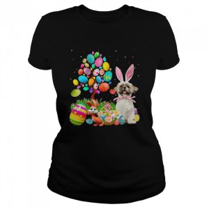 Bunny Shih Tzu Dog And Bunny Happy Easter Eggs shirt 2