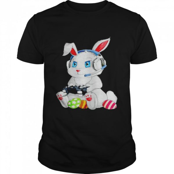 Bunny gamer happy Easter shirt