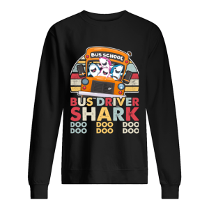 Bus Driver Shark Doo Doo Doo Funny Shark Back To School T Shirt 2