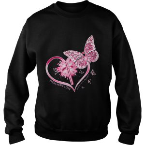 Butterflies heart faith hope love breast cancer awareness shirt 3