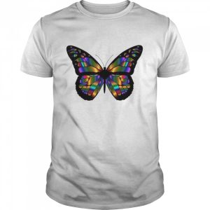 Butterfly Bold Broad strokes of Rainbow Colors hit the sky Shirt 1