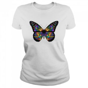 Butterfly Bold Broad strokes of Rainbow Colors hit the sky Shirt 2