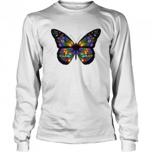 Butterfly Bold Broad strokes of Rainbow Colors hit the sky Shirt 3