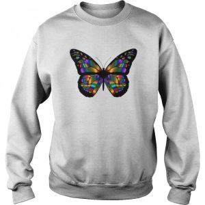 Butterfly Bold Broad strokes of Rainbow Colors hit the sky Shirt 4