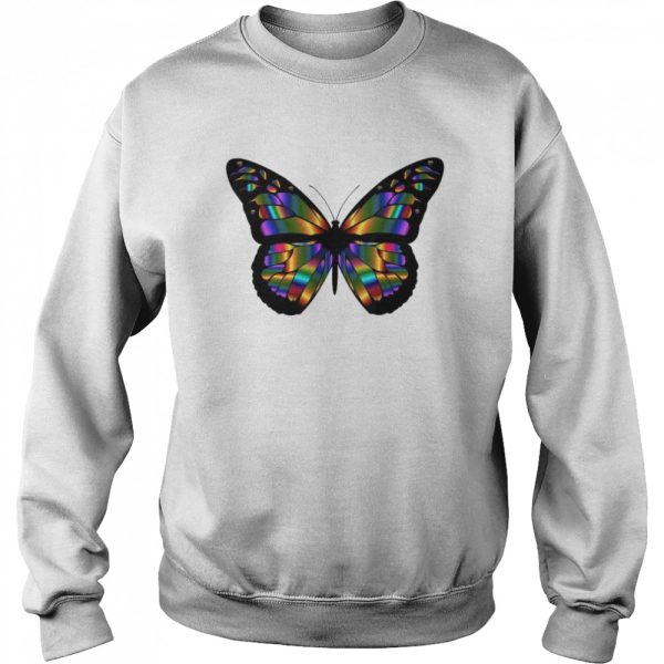 Butterfly Bold Broad strokes of Rainbow Colors hit the sky Shirt