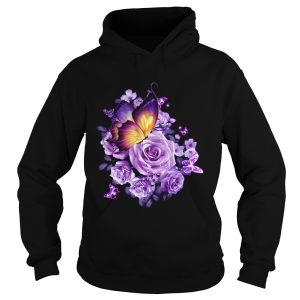 Butterfly purple rose shirt 1