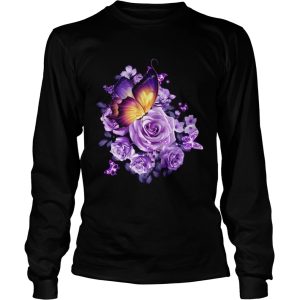 Butterfly purple rose shirt 2