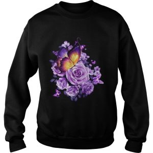 Butterfly purple rose shirt 3