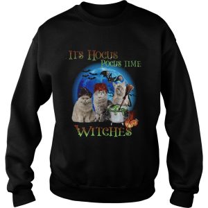 CATS HALLOWEEN ITS HOCUS POCUS TIME WITCHES shirt 2