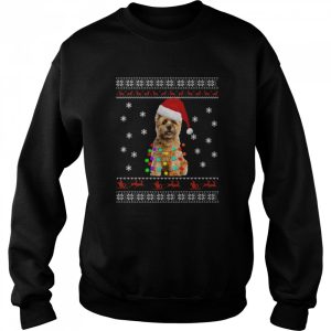 Cairn Terrier Christmas Dog Light Ugly Shirt 4