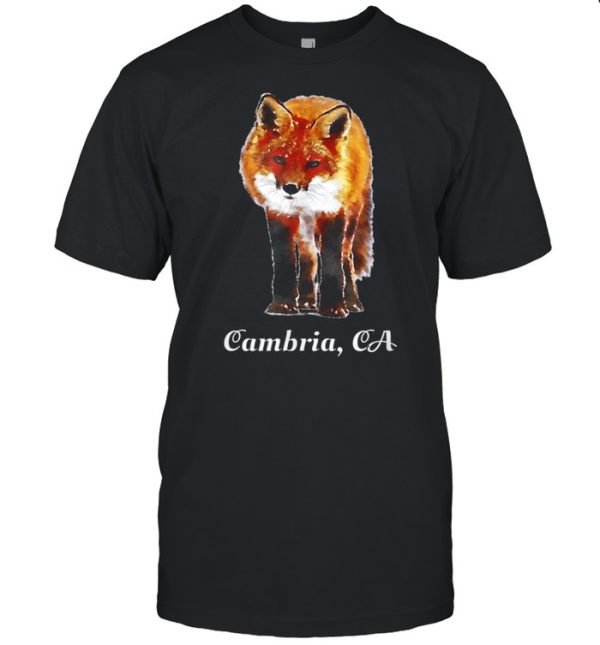 Cambria California Watercolor Paint Wild Fox Outdoor shirt