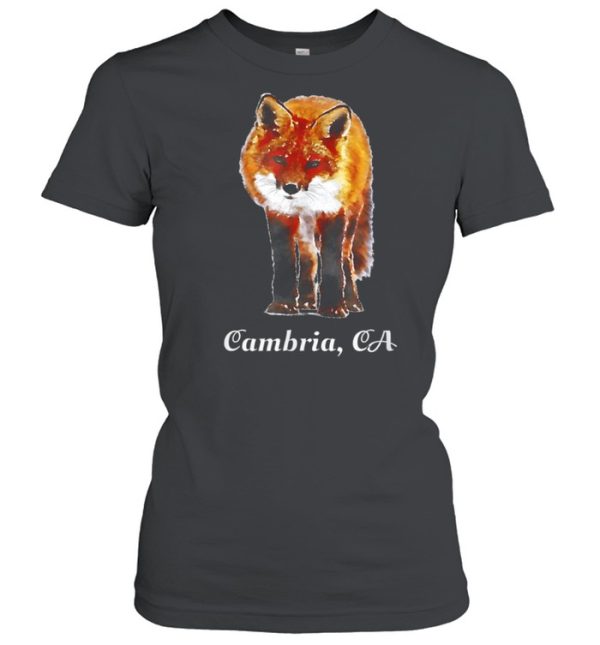 Cambria California Watercolor Paint Wild Fox Outdoor shirt