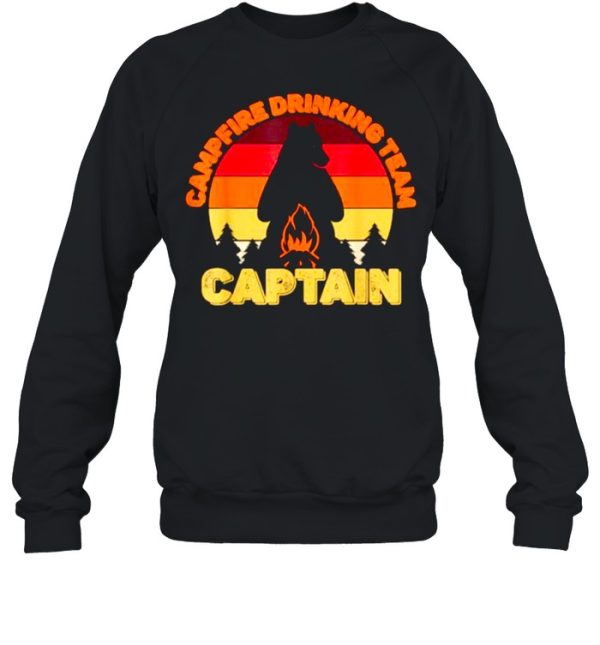 Campfire Drinking Team Captain Camping Bears Vintage Shirt