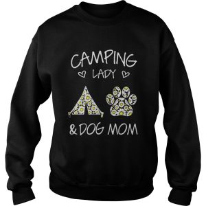 Camping Lady And Dog Mom shirt 2