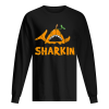 Cartoon Halloween Shark Sharkin Pumpkin Joke shirt