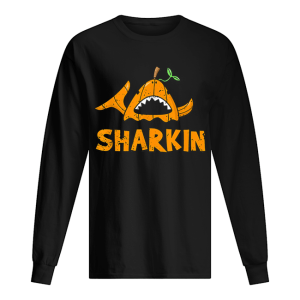 Cartoon Halloween Shark Sharkin Pumpkin Joke shirt