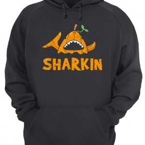 Cartoon Halloween Shark Sharkin Pumpkin Joke shirt 3