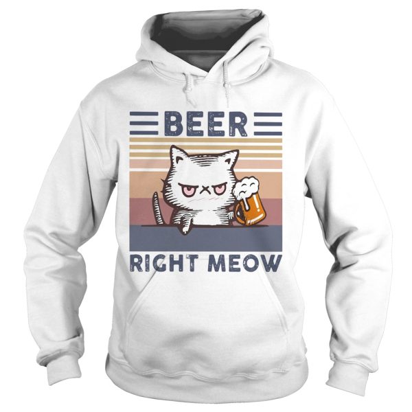 Cat Beer Right Meow Vintage shirt