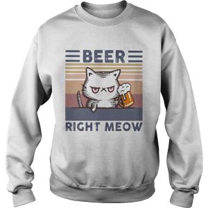 Cat Beer Right Meow Vintage shirt 2