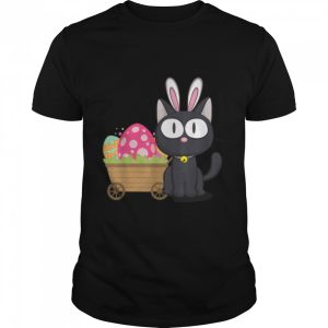 Cat Bunny Eggs Basket Easter Pet Lover T Shirt 1