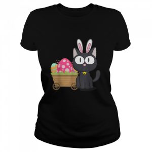 Cat Bunny Eggs Basket Easter Pet Lover T-Shirt