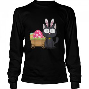 Cat Bunny Eggs Basket Easter Pet Lover T Shirt 3