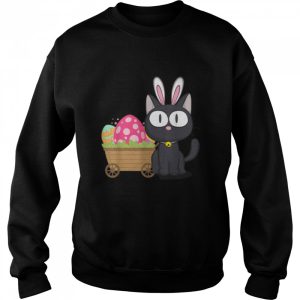 Cat Bunny Eggs Basket Easter Pet Lover T Shirt 4