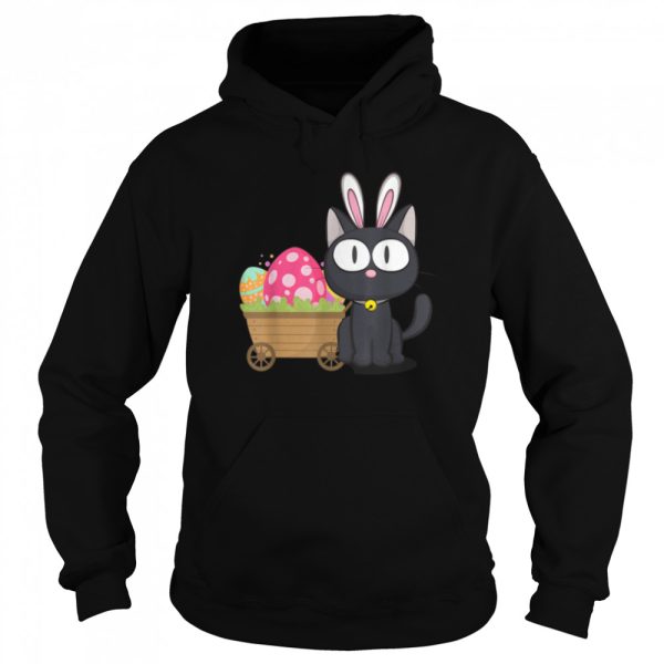 Cat Bunny Eggs Basket Easter Pet Lover T-Shirt