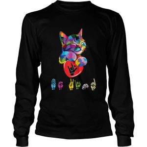 Cat Colorful Hug Be Kind shirt