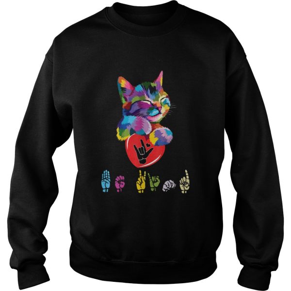 Cat Colorful Hug Be Kind shirt