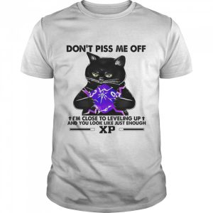 Cat Don't Piss Me Off I'm Close To Leveling Up Shirt 1