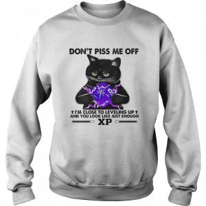 Cat Don't Piss Me Off I'm Close To Leveling Up Shirt 4